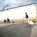 Employees walk the grounds before the Jaycees' Summer Carnival opens in the Pioneer High School parking lot on Tuesday, June 25. Daniel Brenner I AnnArbor.com
